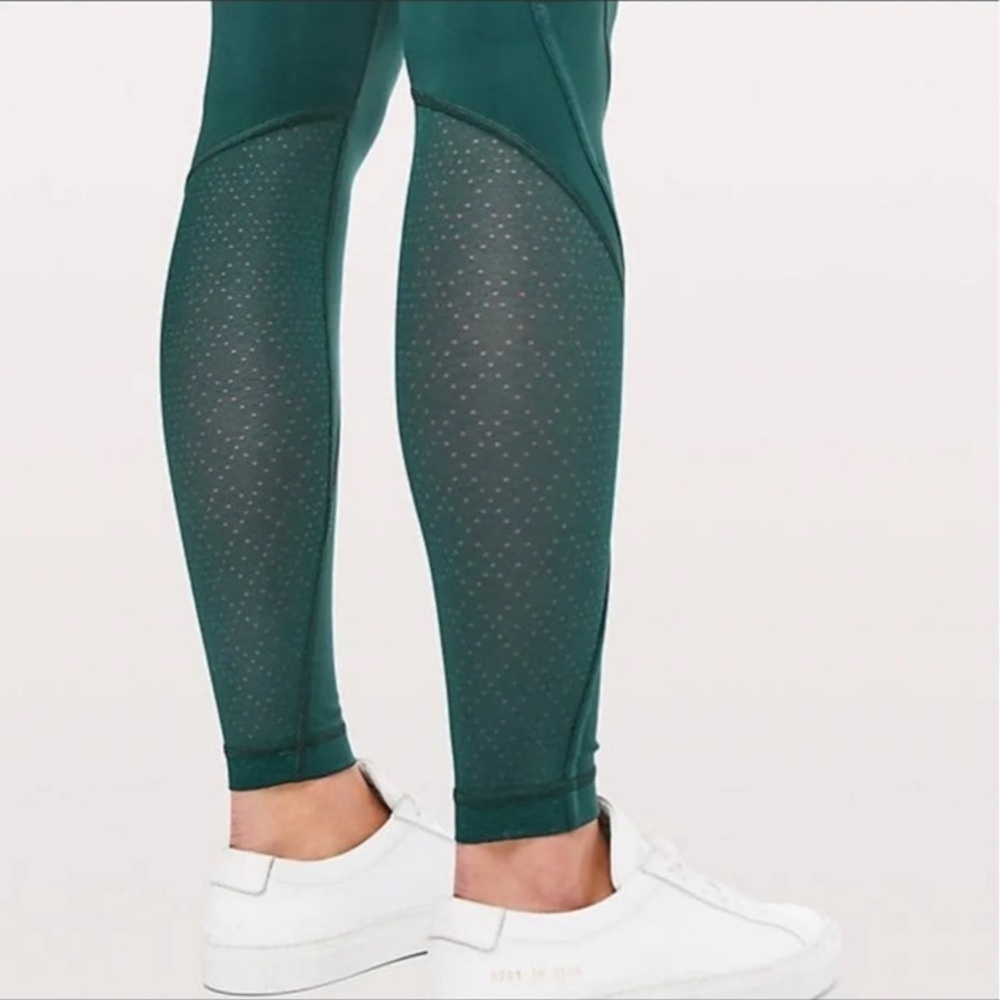 Lululemon  Wunder Under HR Tight MESH Design Luxtreme RYEM Green 4 size - Picture 2 of 8